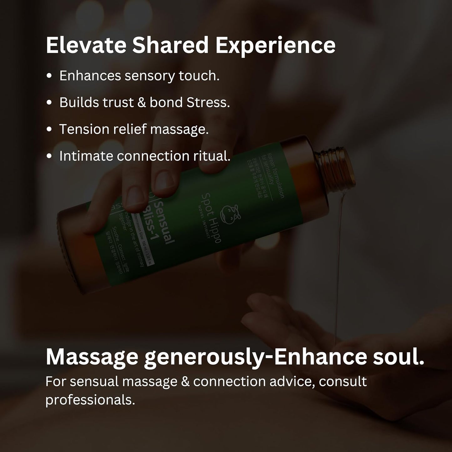 Massaging Oil (Spice Enfusion) Sensual Bliss-2 Deep Hydration Intimate Relaxation For play Essential Men Women Ritual Body Polishing Oil