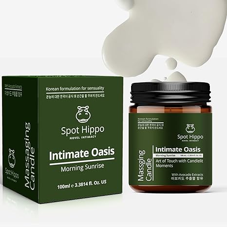 Hydrating Massage Candle (Morning Sunrise) with Avocado Oil, Rosehip Oil & Vitamin E – for Skin Nourishment & Relaxation 100g