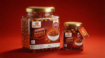 Aishwarya Extra Spicy Masala Peanuts | Crunchy South Indian Snack 125gram + 125 free