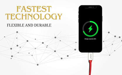 USB Cables, Braided Sync & Quick Charging Cable, 3.9 Feet (1.2M), Supports fastCharging, Rapid Data Transmission, (White,Red) SD DIPSY ONE PLUS CABLE