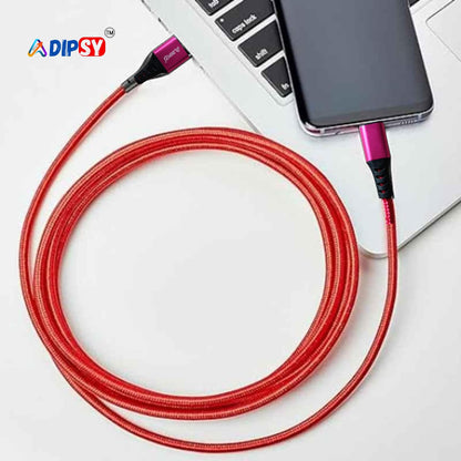 Rugged V3 Extra Tough Unbreakable Braided Micro USB Cable 1 Meter (Red) Compatibility with all Smartphones, Tablets, Laptops & other Micro USB devices, 480Mbps Data Sync SD-Data Cable-046_1