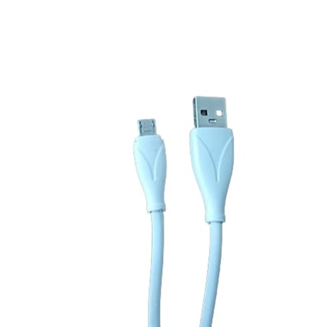 Type B Charging Cable compatible with Android Phones/Tablets, 280mbps Data Transfer Speed, Made in India, Solero M241 Tangle-free USB Cable (Round, 1M, Skyblue) SD-Generic Data Cable-047