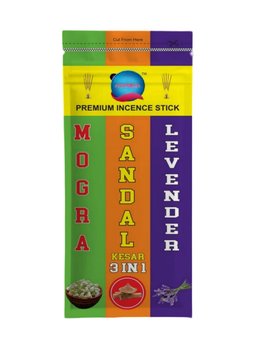 Agarbha 3 in 1 scented 200 gram premium incense sticks